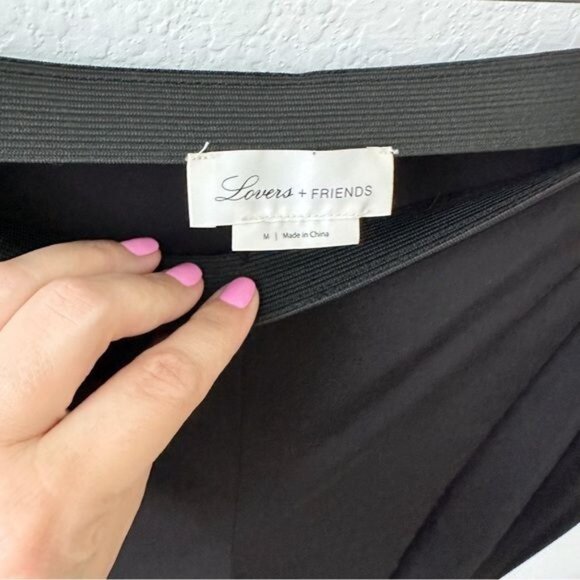 Lovers + Friends High Waist Wide Leg Pull On Pants Black Size M - Picture 3 of 6